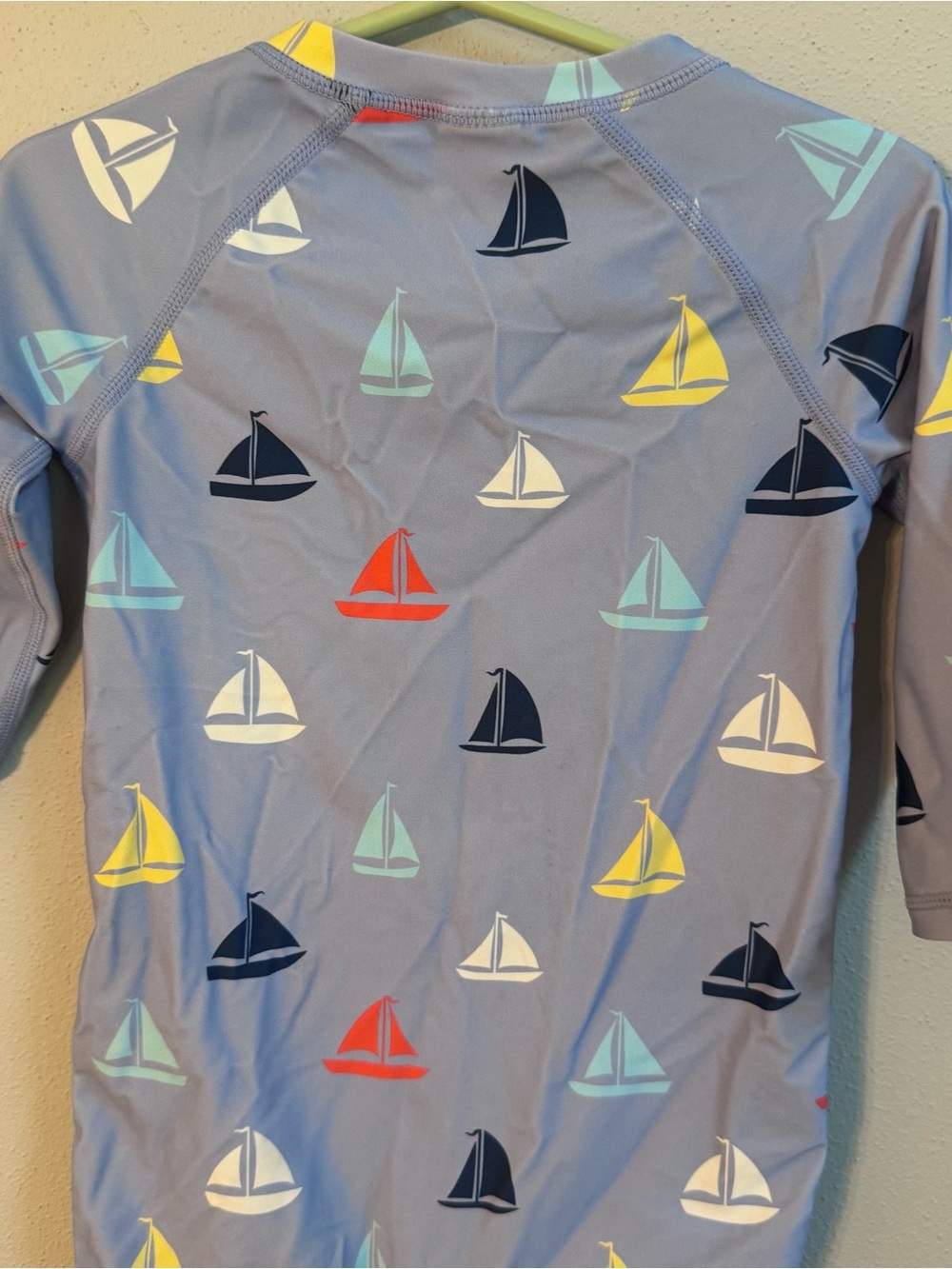 Rugged Butts Sailboat Rash Guard Swimsuit - Long Sleeve One Piece 12-18 Months - Picture 6 of 6